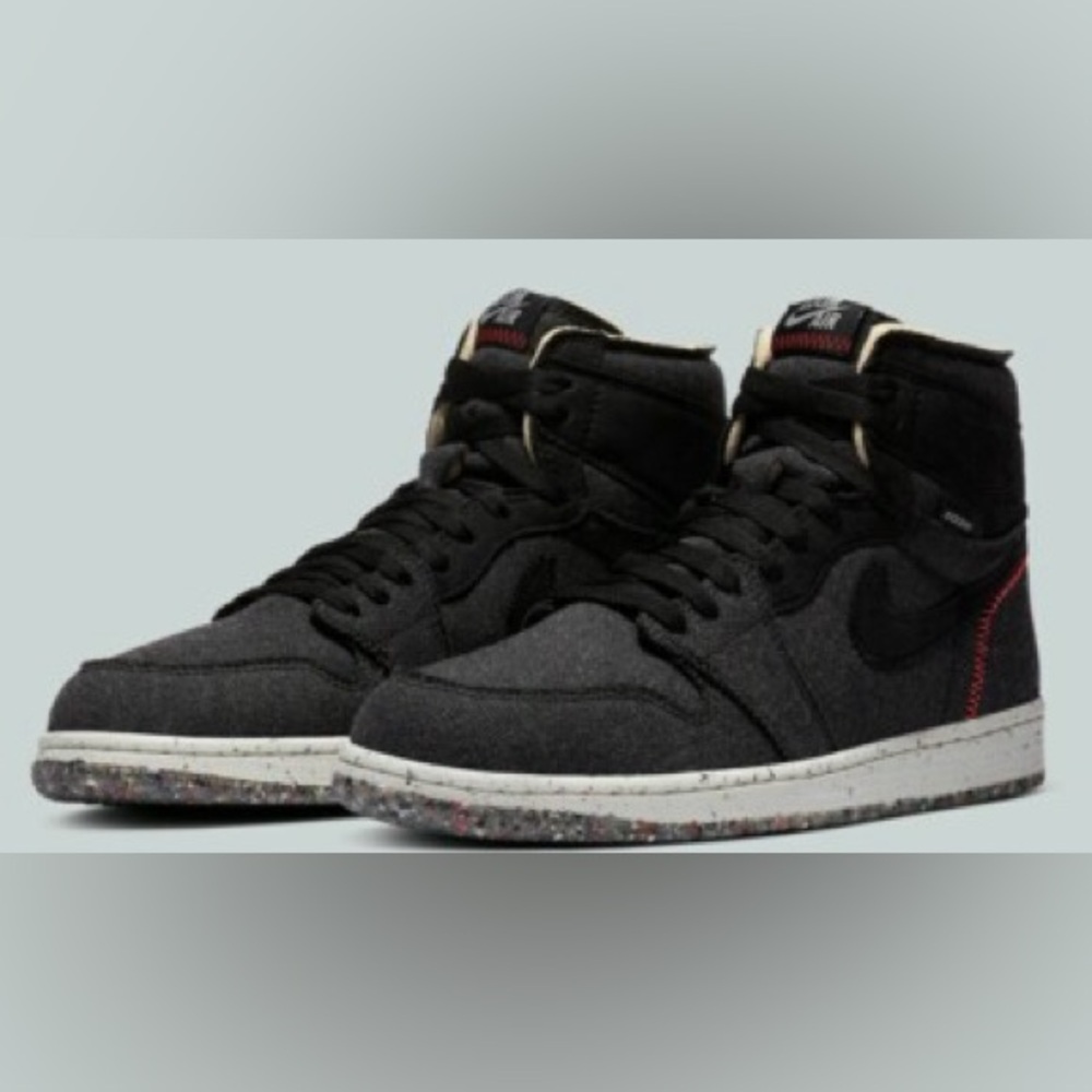 Jordan Black and Gray High-Top Sneakers